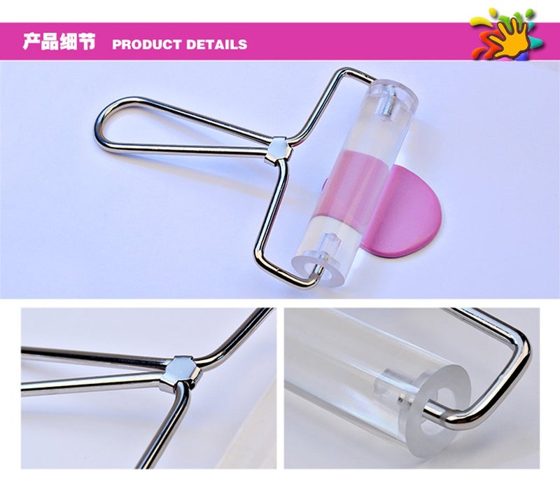 mofa Acrylic Clay Roller,Durable Transparent Rolling Pin Polymer Clay Stamping Tool Roller Brayer Pasta Roller (Large) - Image 3